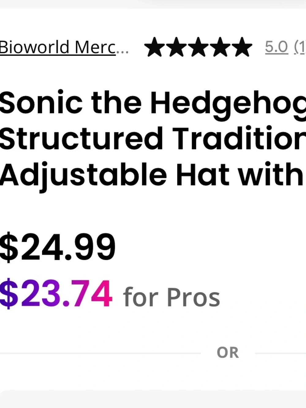 Sonic the Hedgehog 3D Big Face Ball Cap Embroidered Hat SnapBack 3D Ears NWOT
